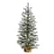 3ft. Pre-Lit Artificial Christmas Tree in Burlap Base, Clear LED Lights